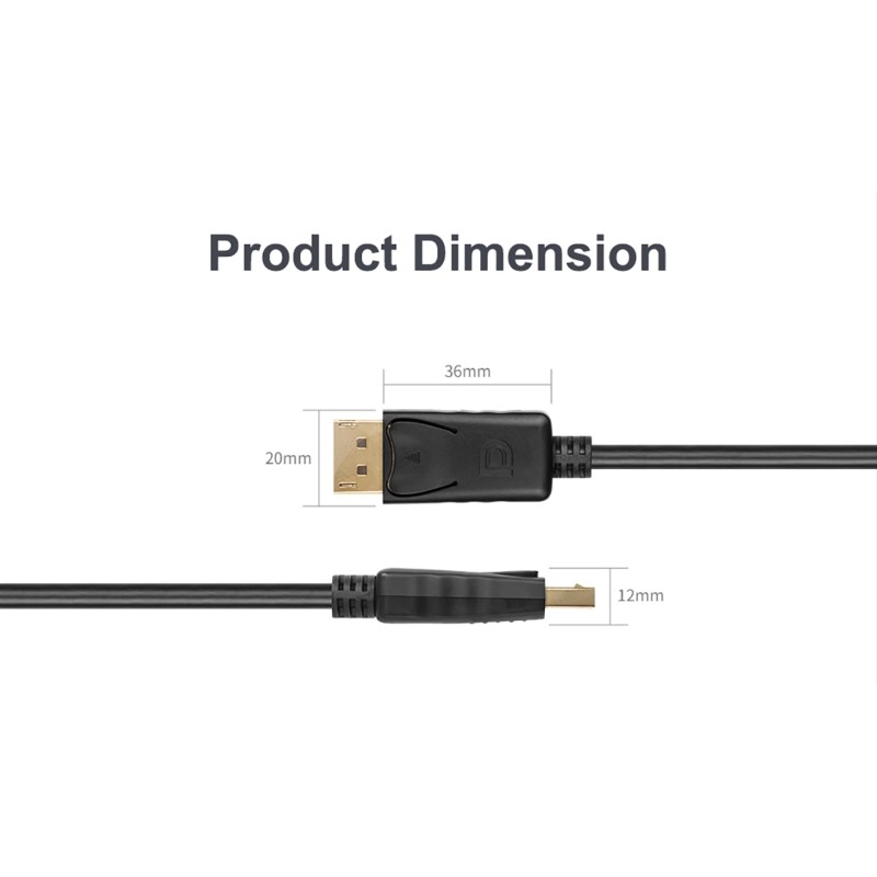 Buy Unitek DisplayPort 1.2 Cable 4K60Hz M-M 3.0m - Y-C609BK - DisplayPort 1.2 Ca... in Cyprus, Nicosia, Limassol, Larnaka, Pafos