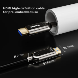 Buy Unitek Active Optical HDMI Cable - C11085GY-15M - HDMI 2.1 Cable 8K60Hz 15.0m in Cyprus, Nicosia, Limassol, Larnaka, Pafos