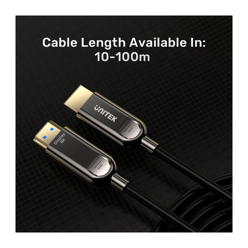 Buy Unitek Active Optical HDMI Cable - C11085GY-15M - HDMI 2.1 Cable 8K60Hz 15.0m in Cyprus, Nicosia, Limassol, Larnaka, Pafos