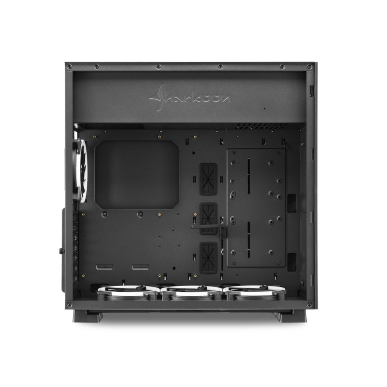 Sharkoon Pure Steel RGB - Mid Tower Steel PC Case - Tempered Glass, RGB, E-ATX/ATX/mATX/Mini-ITX