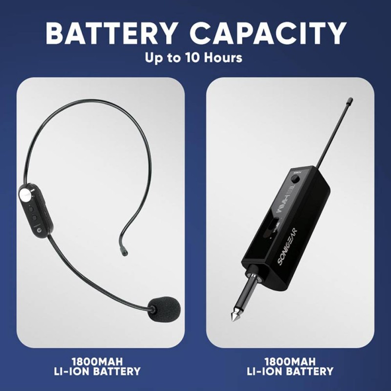 Buy SonicGear Microphone Wireless 2xHeadsets - WMH 100 UL DUAL - Wireless, 2xHea... in Cyprus, Nicosia, Limassol, Larnaka, Pafos