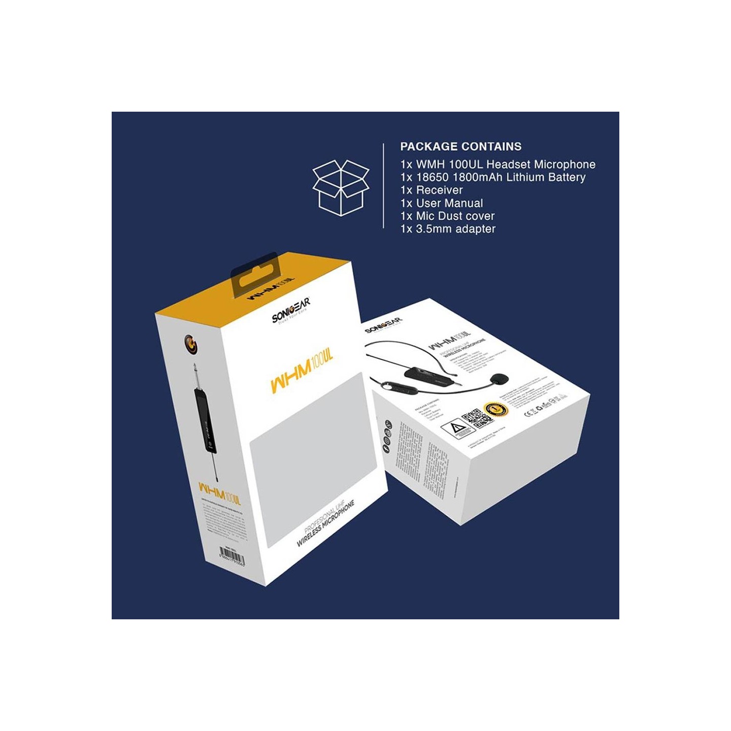 SonicGear Microphone Wireless 2xHeadsets - WMH 100 UL DUAL - Wireless, 2xHeadsets — Buy in Cyprus with Fast Delivery