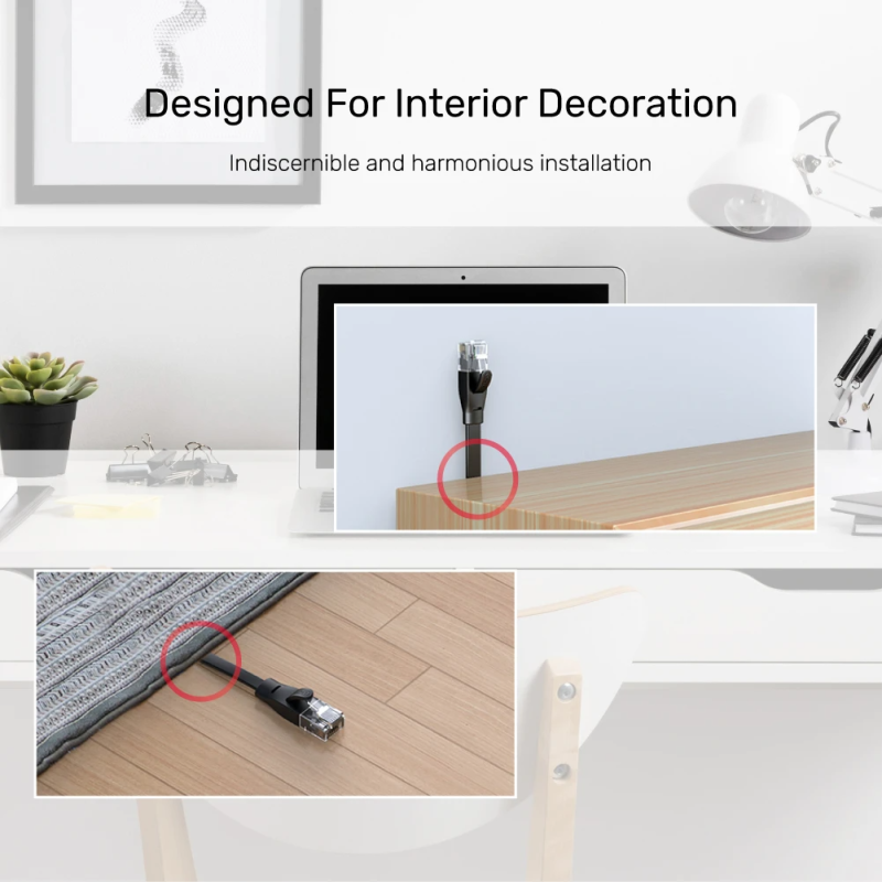 Buy Unitek Flat Patch Cable CAT6 Black 1.0m - C1809GBK - Flat Patch Cable CAT6 B... in Cyprus, Nicosia, Limassol, Larnaka, Pafos