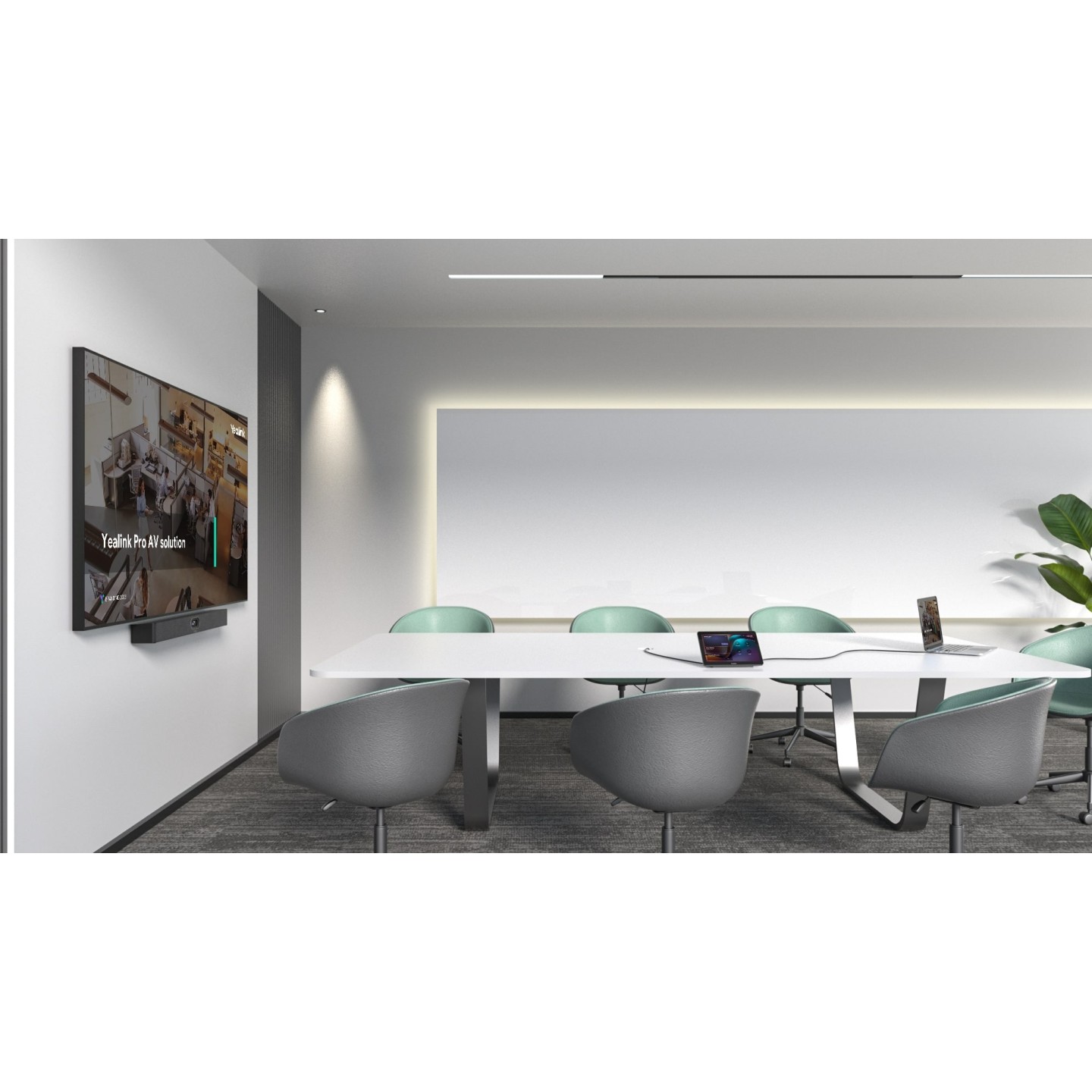 Yealink MeetingBar - A40-031 - MS Teams Room System Android with BYOD & Screen Sharing Support & Touch Console