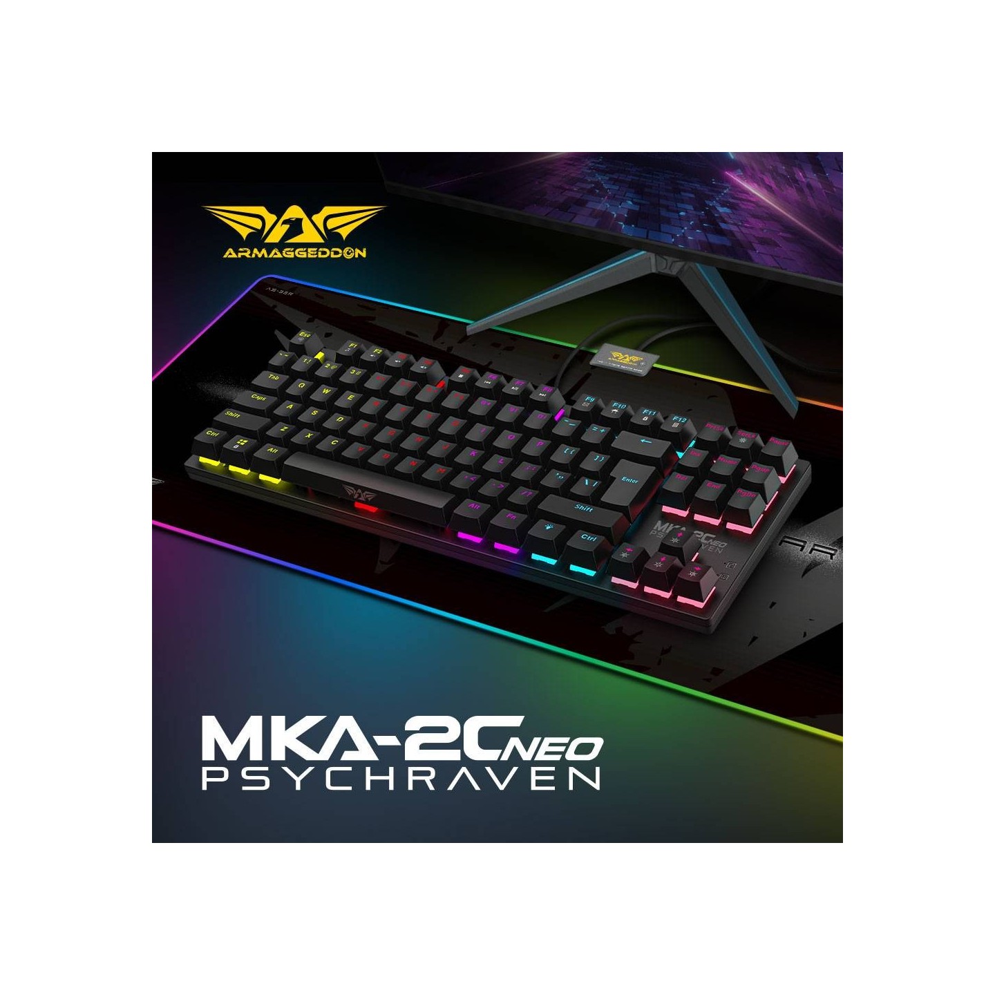 Armaggeddon MKA-2C NEO 87-Key Mechanical Gaming Keyboard - Blue Clicky (Boxed) — Buy in Cyprus with Fast Delivery