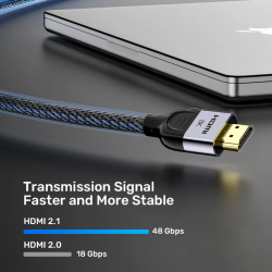 Buy Unitek HDMI Cable - C11093RGY-3M - HDMI 2.1 Cable 8K60Hz Braided 3.0m in Cyprus, Nicosia, Limassol, Larnaka, Pafos