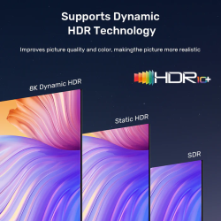 Buy Unitek HDMI Cable - C11093RGY-3M - HDMI 2.1 Cable 8K60Hz Braided 3.0m in Cyprus, Nicosia, Limassol, Larnaka, Pafos