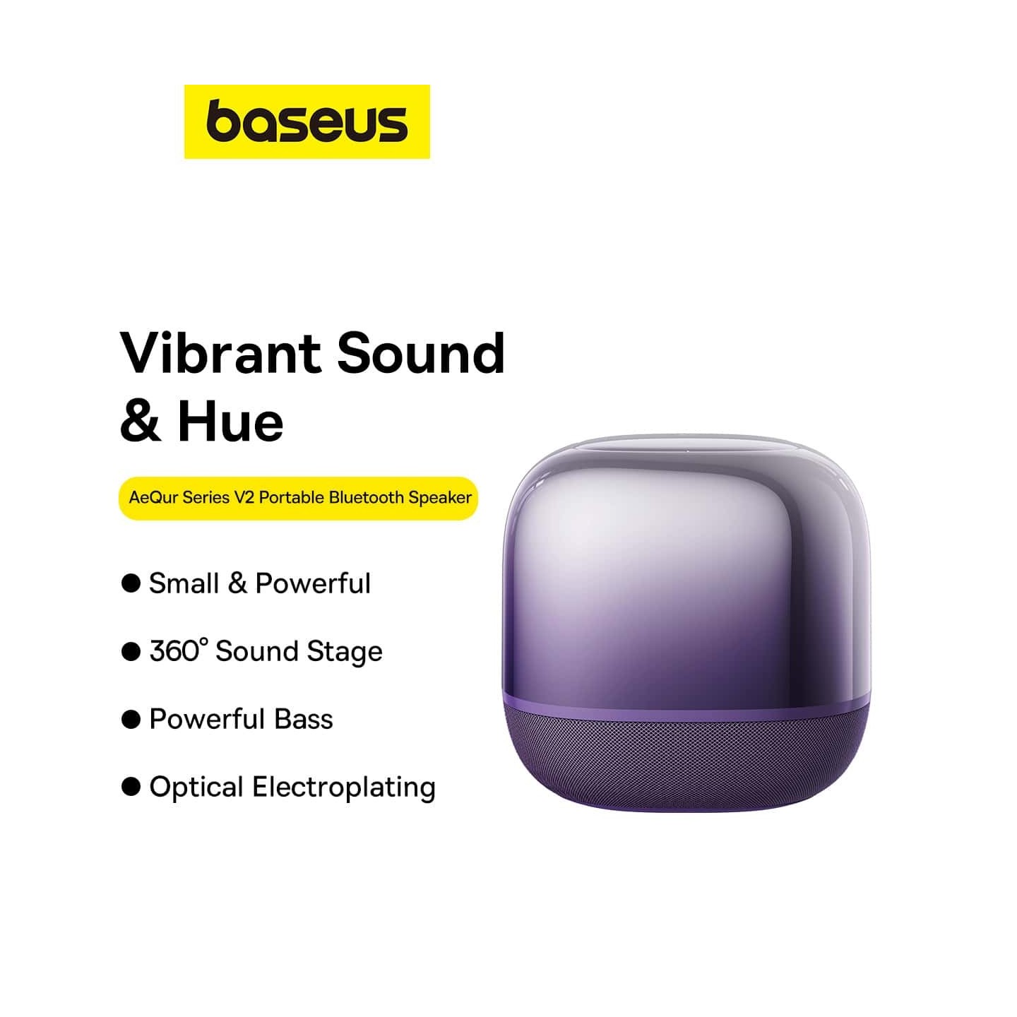 Baseus Speaker Wireless - AeQur V2 - Midnight Purple — Buy in Cyprus with Fast Delivery