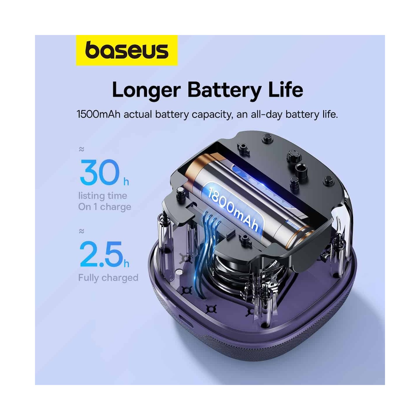 Baseus Speaker Wireless - AeQur V2 - Midnight Purple — Buy in Cyprus with Fast Delivery