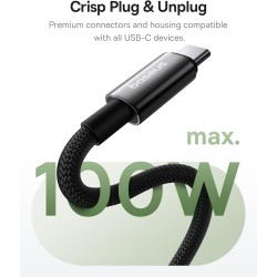 Baseus Tungsten Gold USB-C to USB-C Magnetic 100W Cable 1m (Boxed) — Buy in Cyprus with Fast Delivery