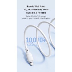 Buy Baseus Cable Lightning to USB-A Silky Series - 1.0m White in Cyprus, Nicosia, Limassol, Larnaka, Pafos