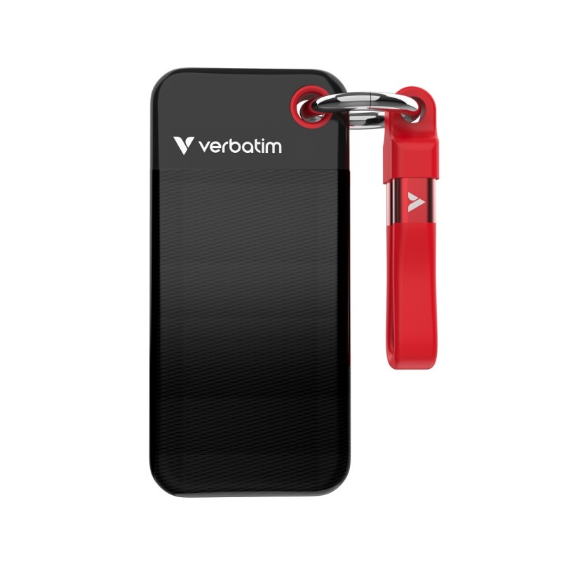 Buy Verbatim SSD Portable Pocket Keyring - 3.2 Gen2 1TB Black Red in Cyprus, Nicosia, Limassol, Larnaka, Pafos