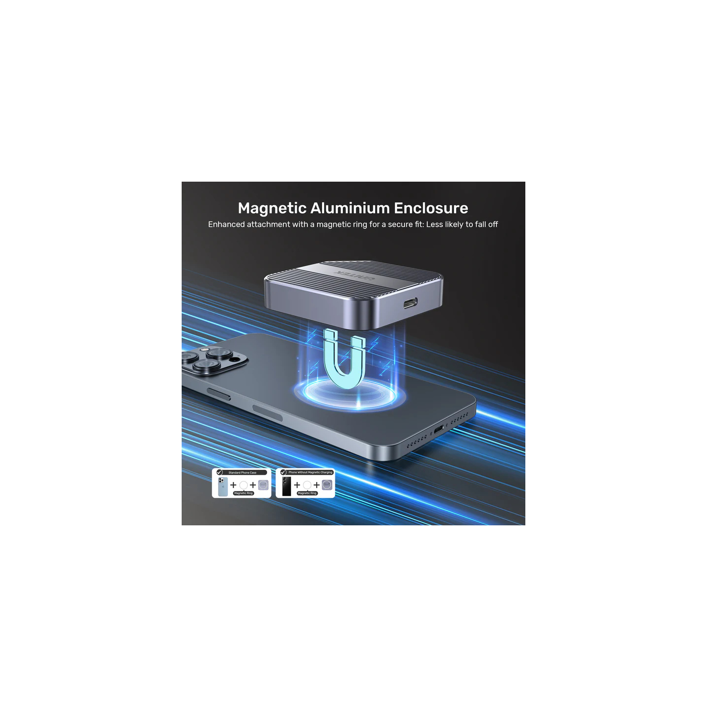 Unitek USB-C NVME PCIe M2 2230 Magnetic SSD Enclosure - S1244A - 10Gbps PD100W — Buy in Cyprus with Fast Delivery