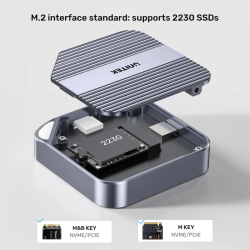 Buy Unitek USB-C NVME PCIe M2 2230 Magnetic SSD Enclosure - S1244A - 10Gbps PD100W in Cyprus, Nicosia, Limassol, Larnaka, Pafos
