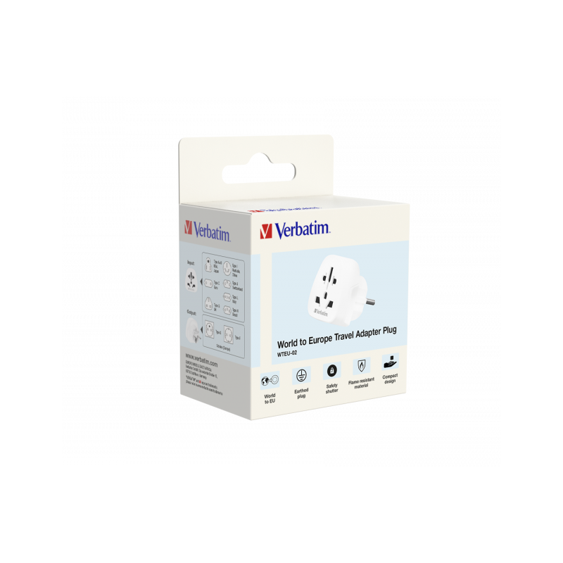 Buy Verbatim Travel Adaptor - WTEU-02 - World to Europe in Cyprus, Nicosia, Limassol, Larnaka, Pafos