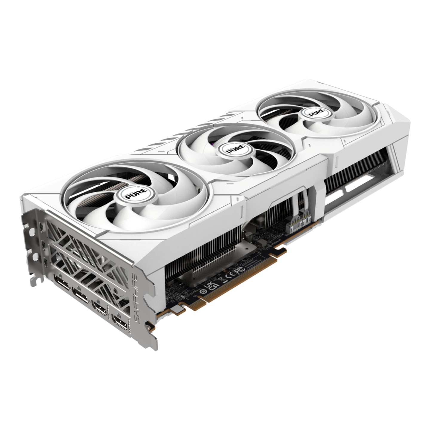 Sapphire PURE Radeon RX 9070 XT - 16GB GDDR6 - 3010 MHz Boost - White Tri-X 3-Fan OC (UEFI) (Boxed)