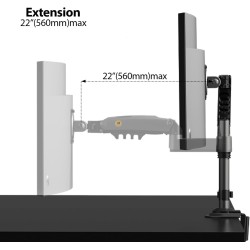 Buy NBMounts H100 Single Arm Gas Desktop Monitor Mount (upgraded version) in Cyprus, Nicosia, Limassol, Larnaka, Pafos