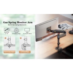 Buy NBMounts H100 Single Arm Gas Desktop Monitor Mount (upgraded version) in Cyprus, Nicosia, Limassol, Larnaka, Pafos
