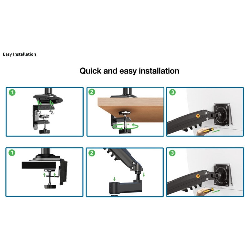 Buy NBMounts H100 Single Arm Gas Desktop Monitor Mount (upgraded version) in Cyprus, Nicosia, Limassol, Larnaka, Pafos