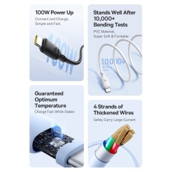 Baseus Silky Series USB-C to USB-C 2m 100W Cable - Black (Boxed) — Buy in Cyprus with Fast Delivery