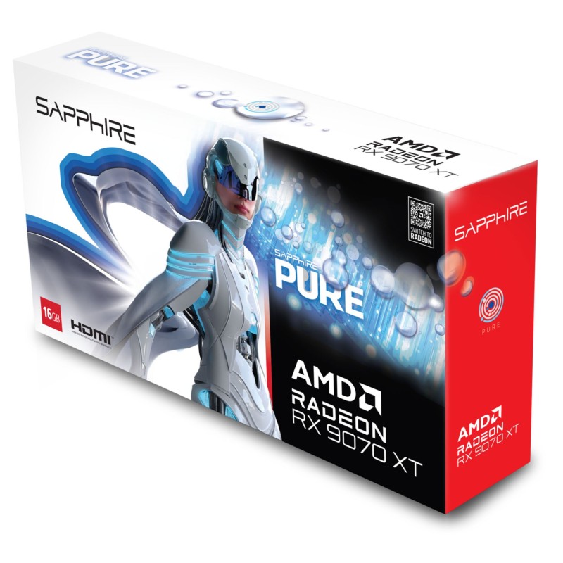 Buy Sapphire PURE Radeon RX 9070 XT - 16GB GDDR6 - 3010 MHz Boost - White Tri‑... in Cyprus, Nicosia, Limassol, Larnaka, Pafos