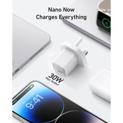 Buy Anker Mobile Charger Wall 30W USB-C Nano 3 - 511 - White in Cyprus, Nicosia, Limassol, Larnaka, Pafos