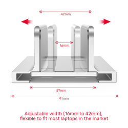 Buy Unitek Stand for Laptop Adjustable Vertical Holder - OT172GY - Adjustable Ve... in Cyprus, Nicosia, Limassol, Larnaka, Pafos