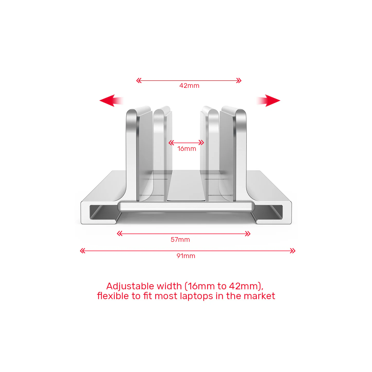 Unitek Stand for Laptop Adjustable Vertical Holder - OT172GY - Adjustable Vertical Holder — Buy in Cyprus with Fast Delivery