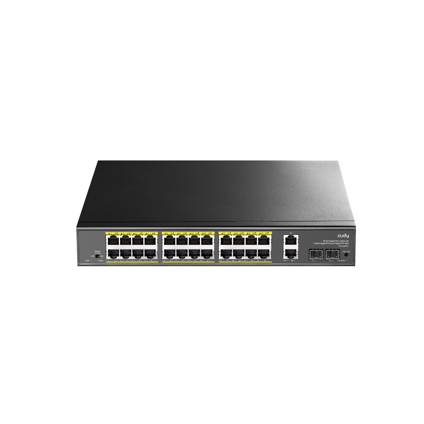 Cudy Switch PoE Gigabit 24PoE + 2GbE + 2SFP Uplink 300W RM - GS1026PS2 - RM — Buy in Cyprus with Fast Delivery