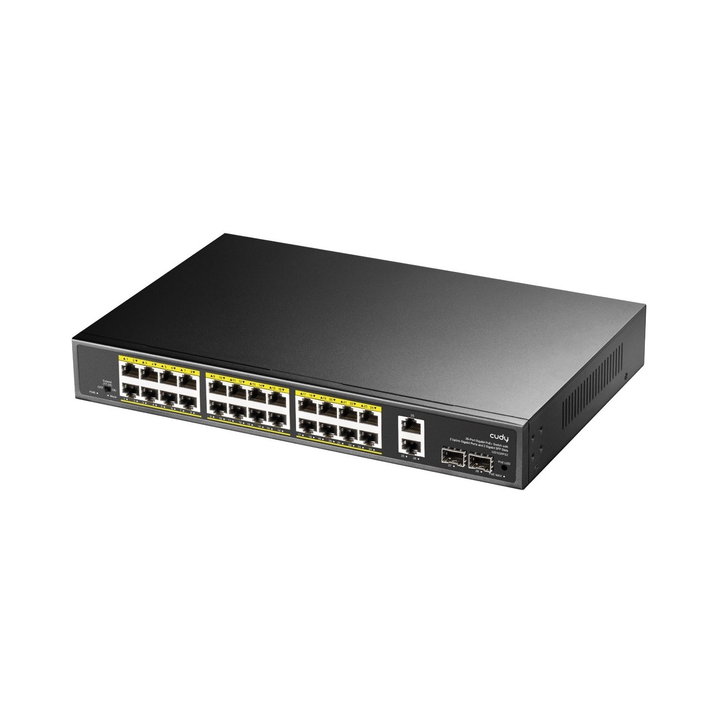 Cudy Switch PoE Gigabit 24PoE + 2GbE + 2SFP Uplink 300W RM - GS1026PS2 - RM — Buy in Cyprus with Fast Delivery