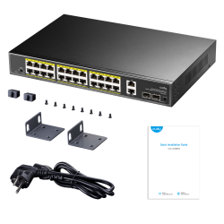 Buy Cudy Switch PoE Gigabit 24PoE + 2GbE + 2SFP Uplink 300W RM - GS1026PS2 - RM in Cyprus, Nicosia, Limassol, Larnaka, Pafos