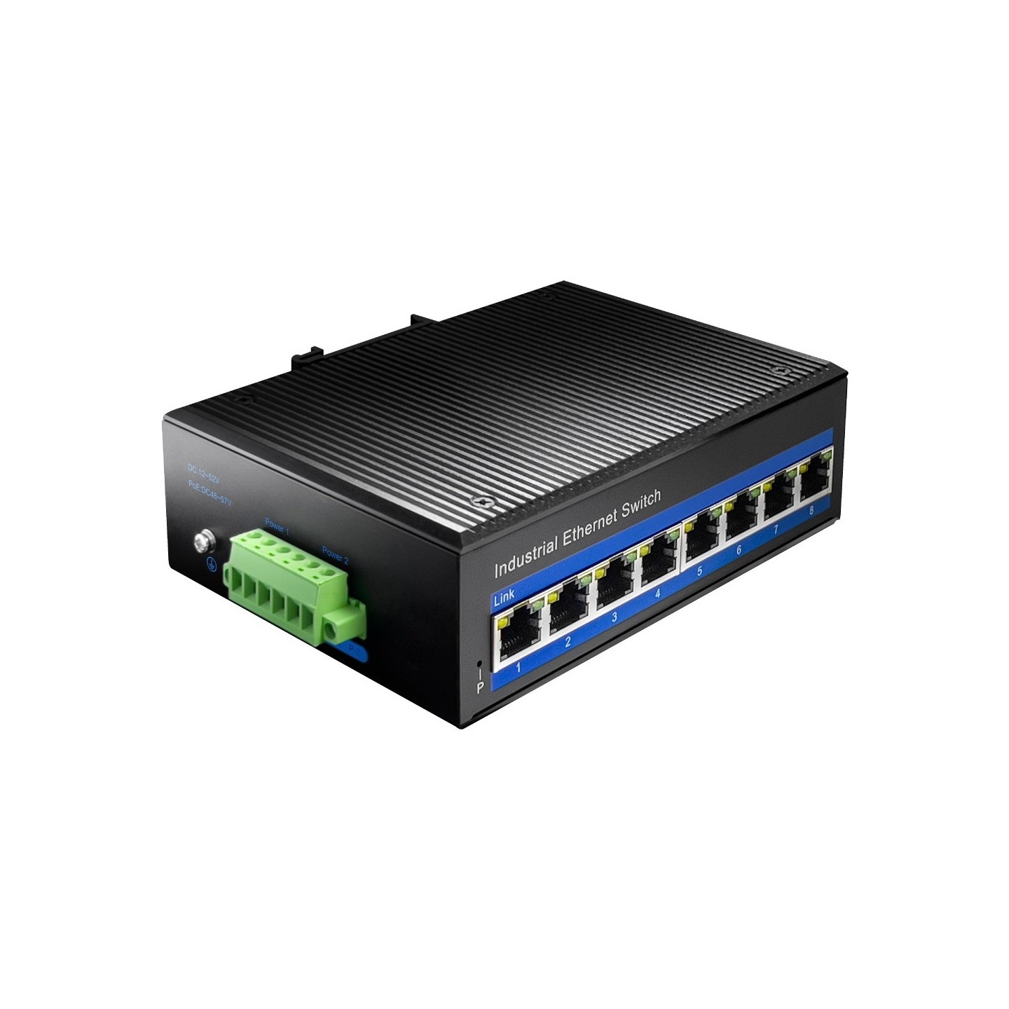 Cudy Switch PoE Gigabit 8PoE Industrial 240W IP40 - IG1008P - PoE, Gigabit, 8PoE, Industrial, 240W, IP40