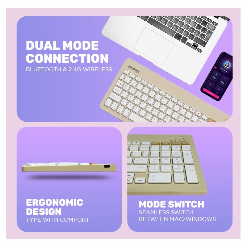 Buy Alcatroz XPLORER GO! Wireless Mini Keyboard - BTR 200 - Wireless, Mini Keybo... in Cyprus, Nicosia, Limassol, Larnaka, Pafos