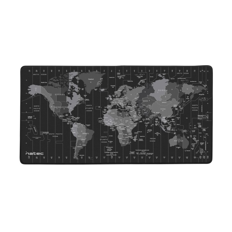 Buy Natec Time Zone Map XL Mousepad - Grey Black in Cyprus, Nicosia, Limassol, Larnaka, Pafos