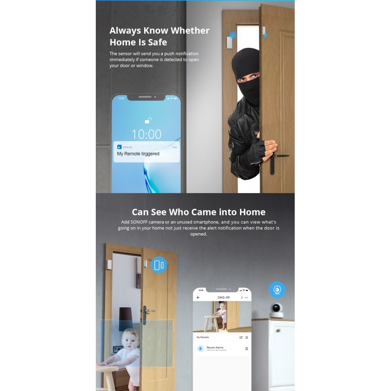 Buy Sonoff RF Door & Window Alarm Sensor - DW2 - RF in Cyprus, Nicosia, Limassol, Larnaka, Pafos
