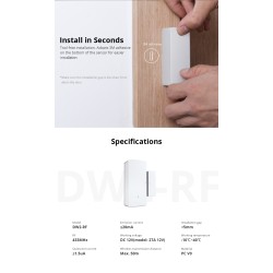 Buy Sonoff RF Door & Window Alarm Sensor - DW2 - RF in Cyprus, Nicosia, Limassol, Larnaka, Pafos