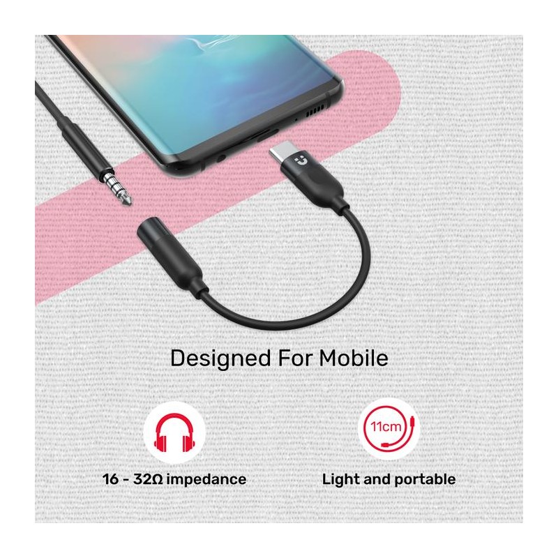 Buy Unitek Type-C to 3.5mm Female Audio Cable - M1204A - 11cm in Cyprus, Nicosia, Limassol, Larnaka, Pafos