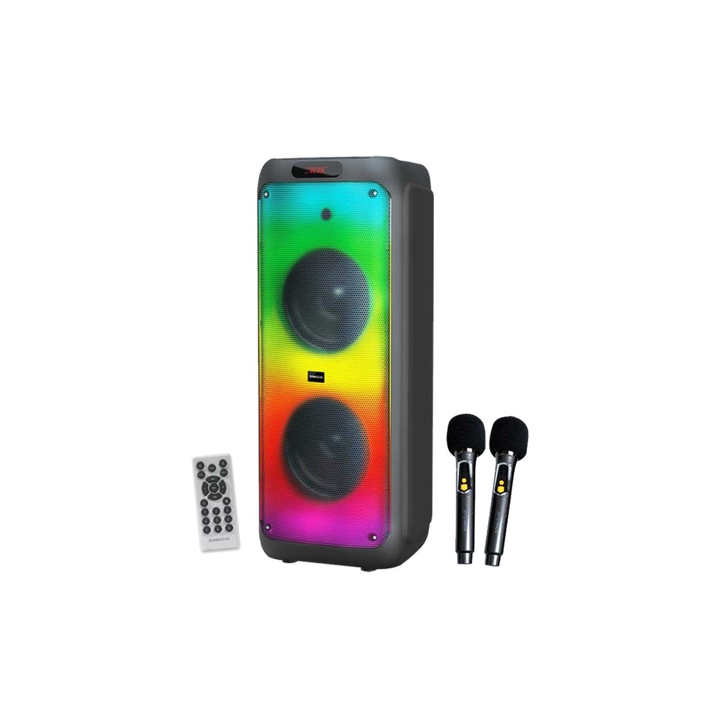 SonicGear 2 x 12'' Portable Karaoke Speaker - AudioXPro1200HD - 2 x Wireless Microphones — Buy in Cyprus with Fast Delivery