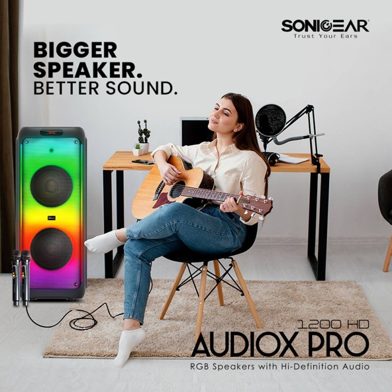 Buy SonicGear 2 x 12'' Portable Karaoke Speaker - AudioXPro1200HD - 2 x Wireless... in Cyprus, Nicosia, Limassol, Larnaka, Pafos