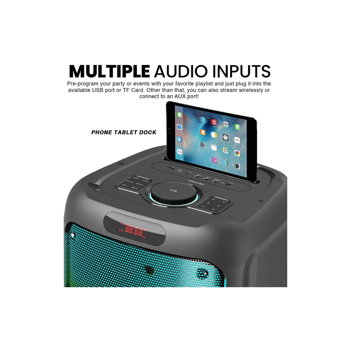 SonicGear 2 x 12'' Portable Karaoke Speaker - AudioXPro1200HD - 2 x Wireless Microphones — Buy in Cyprus with Fast Delivery