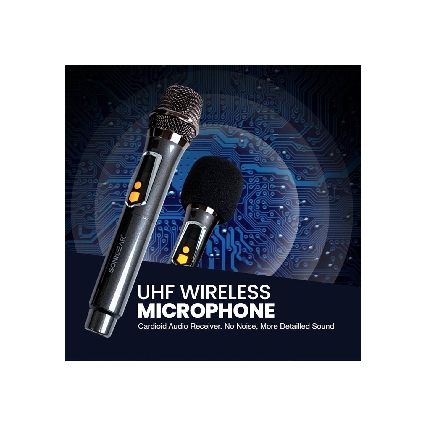 SonicGear 2 x 12'' Portable Karaoke Speaker - AudioXPro1200HD - 2 x Wireless Microphones — Buy in Cyprus with Fast Delivery