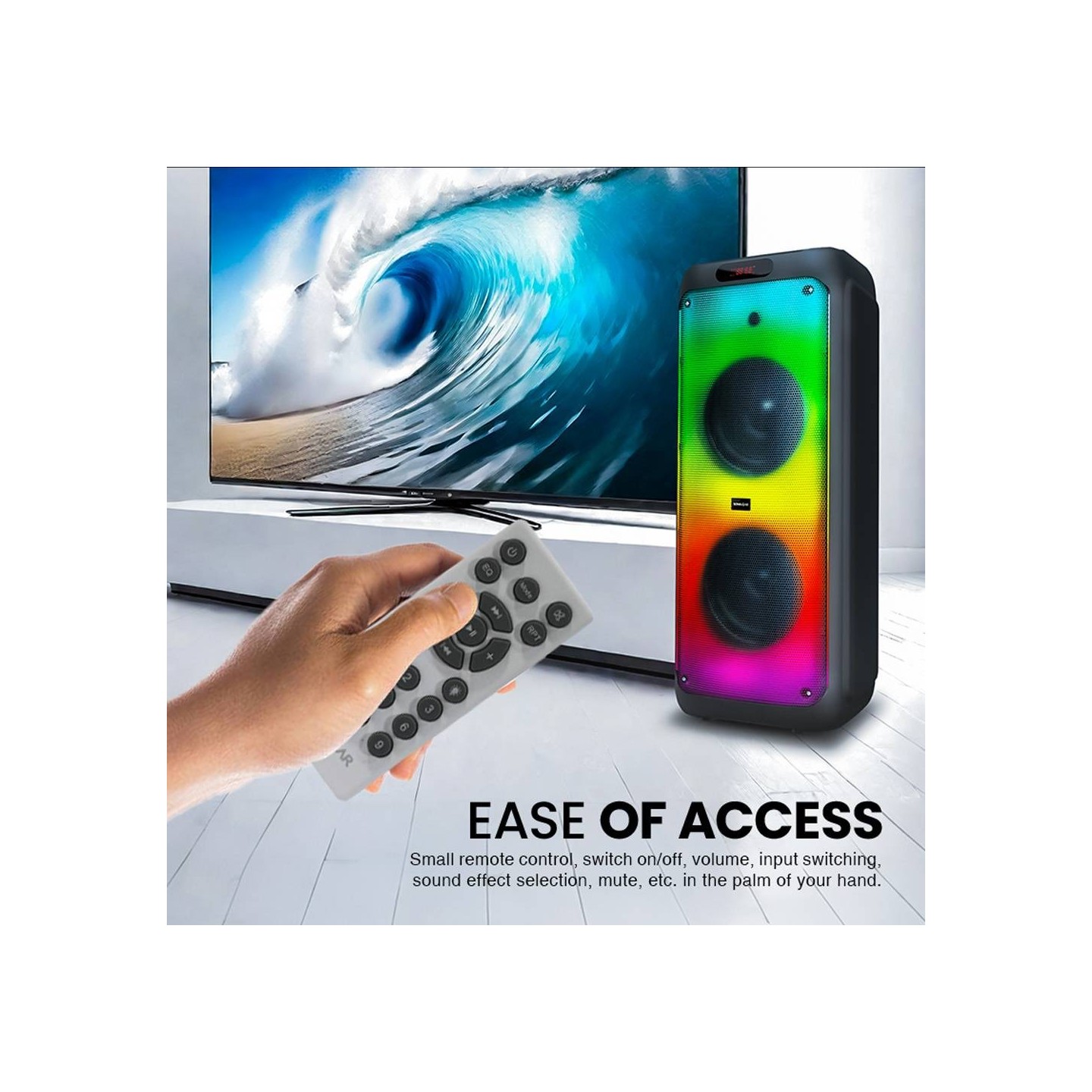 SonicGear 2 x 12'' Portable Karaoke Speaker - AudioXPro1200HD - 2 x Wireless Microphones — Buy in Cyprus with Fast Delivery