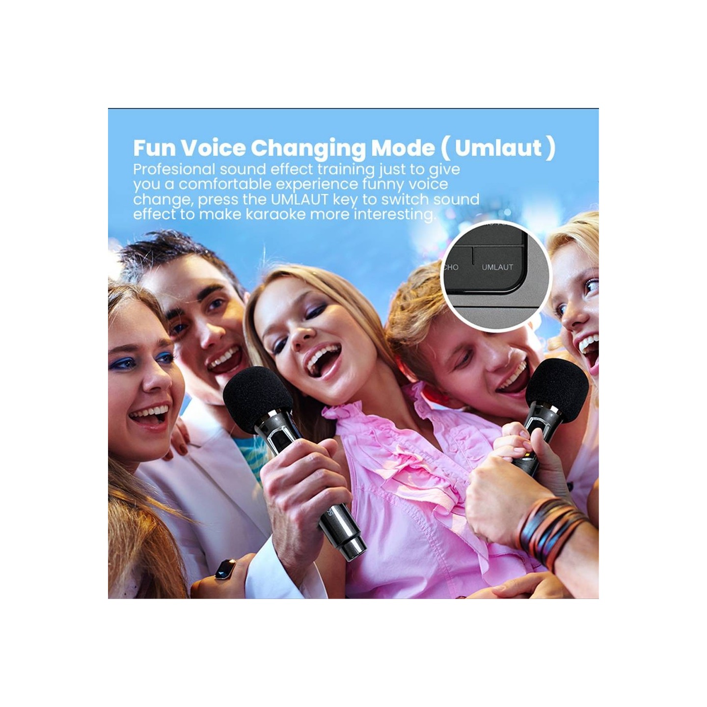 SonicGear 2 x 12'' Portable Karaoke Speaker - AudioXPro1200HD - 2 x Wireless Microphones — Buy in Cyprus with Fast Delivery