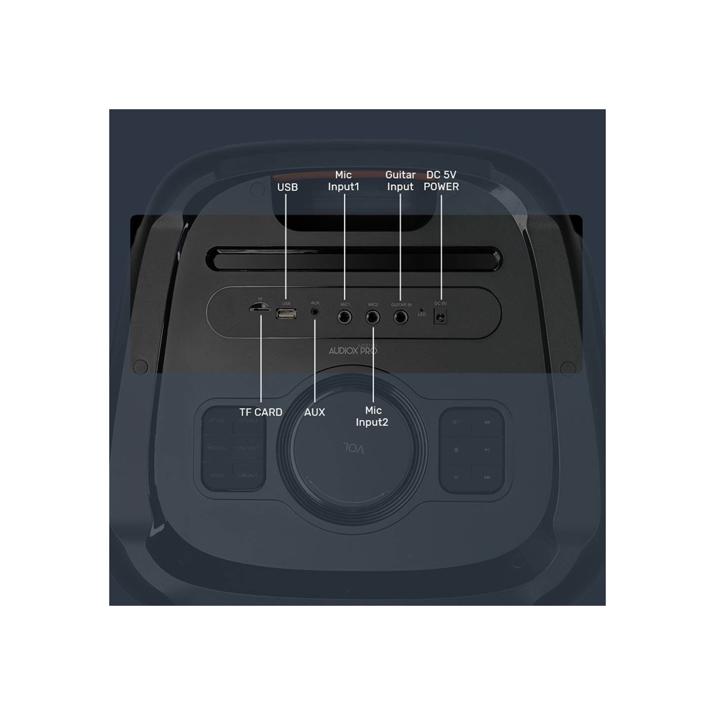 SonicGear 2 x 12'' Portable Karaoke Speaker - AudioXPro1200HD - 2 x Wireless Microphones — Buy in Cyprus with Fast Delivery