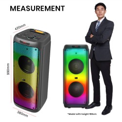 Buy SonicGear 2 x 12'' Portable Karaoke Speaker - AudioXPro1200HD - 2 x Wireless... in Cyprus, Nicosia, Limassol, Larnaka, Pafos