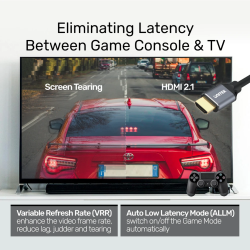 Unitek HDMI 2.1 8K HDR Cable - C138W - 2m Black Grey — Buy in Cyprus with Fast Delivery