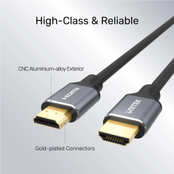 Unitek HDMI 2.1 8K HDR Cable - C138W - 2m Black Grey — Buy in Cyprus with Fast Delivery