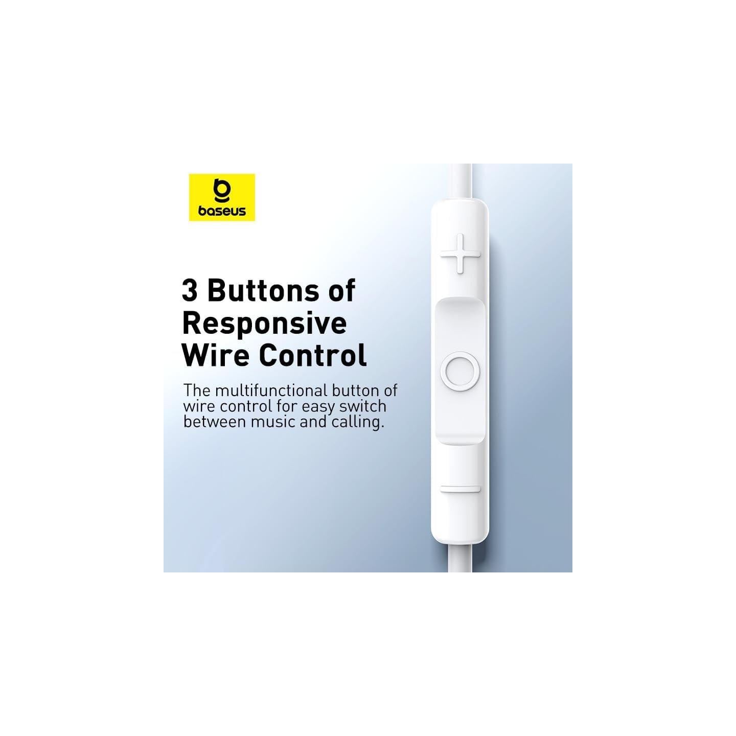 Baseus Earphones - CZ17 - Wired Type C Encok White — Buy in Cyprus with Fast Delivery