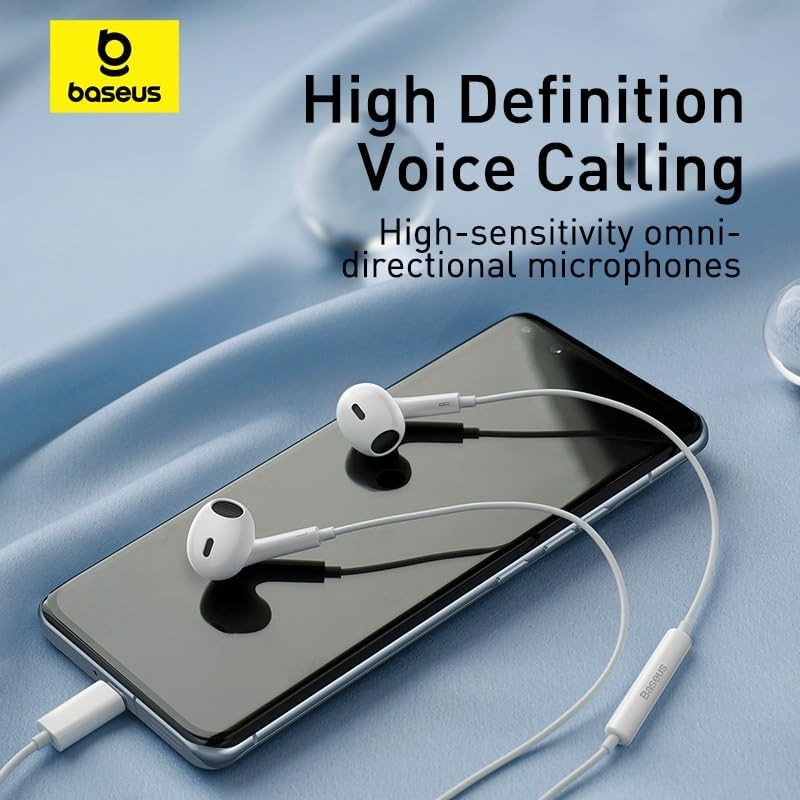 Buy Baseus Earphones - CZ17 - Wired Type C Encok White in Cyprus, Nicosia, Limassol, Larnaka, Pafos