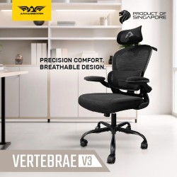 Buy Armaggeddon Office Chair Mesh - VERTEBRAE V3 - Black in Cyprus, Nicosia, Limassol, Larnaka, Pafos